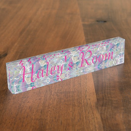 Desk Name plate - HAMbyWhiteGlove - Kristalontwerp Naambordje (Zijkant)