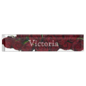 Desk Name plate - HAMbyWhiteGlove - Red Roses Naambordje (Voorkant)