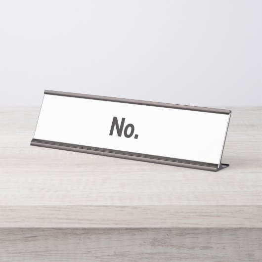 Desk Name Plate: No. Bureau Naambordje (Voorkant)