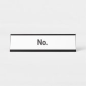 Desk Name Plate: No. Bureau Naambordje (Voorkant)