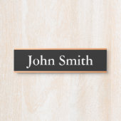 Desk Name Plate, Standard (2" x 8"), Silver Deurbordje (Voorkant)