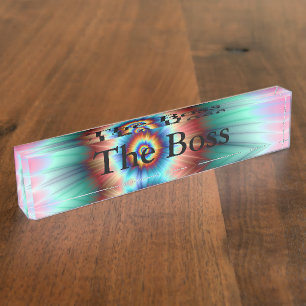 Desk Name plate Tie Dye Comet Naambordje