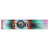 Desk Name plate Tie Dye Comet Naambordje (Voorkant)