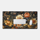 Desk pad, hommels en wilde bloemen gepersonaliseer bureaumat (Keyboard & Muis)