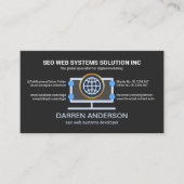 Desktop Computer Gray Placard Web SEO-technologie Visitekaartje (Voorkant)