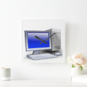 Desktop Computer Vierkante Klok (Huis)