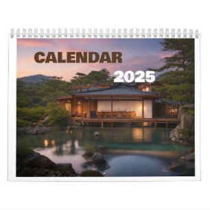 Desktop kalender 2025 natuur uitzicht