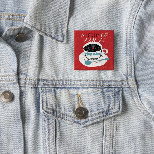 desktop - koffie vierkante button 5,1 cm (In situ)