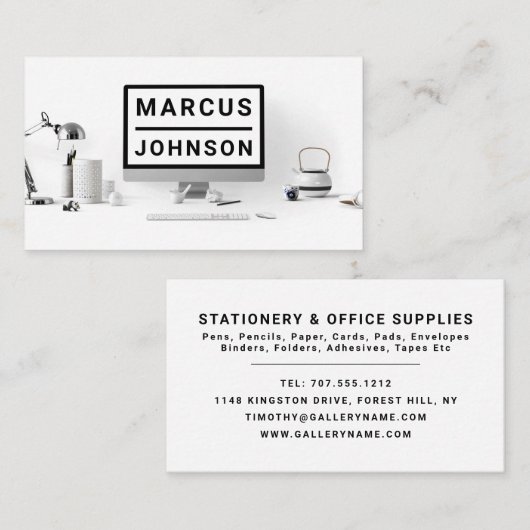 Desktop-, papier- en kantoorbenodigdheden, Station Visitekaartje (Voorkant / Achterkant)