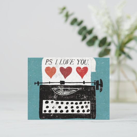 desktop - schrijfmachine briefkaart (Staand voorkant)