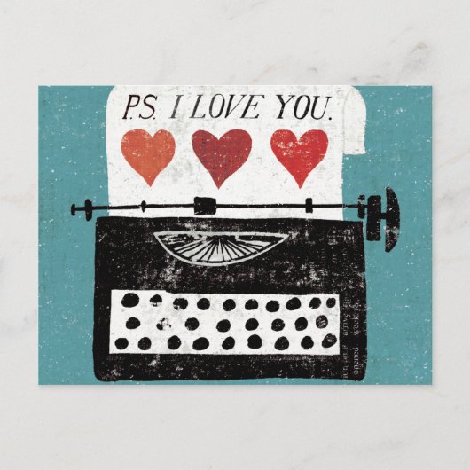 desktop - schrijfmachine briefkaart (Voorkant)