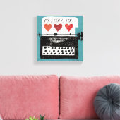 desktop - schrijfmachine canvas afdruk (Insitu (Woonkamer))