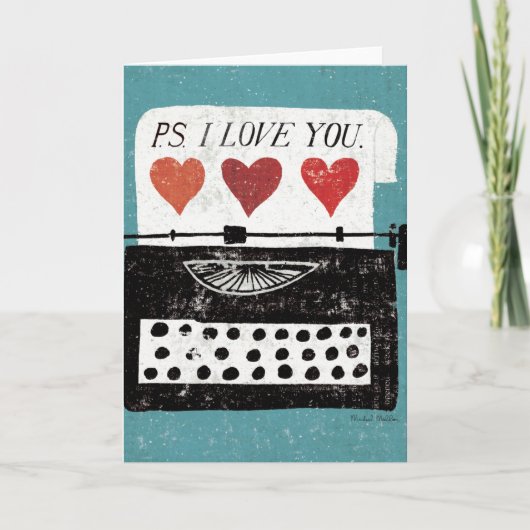  desktop - schrijfmachine kaart (Voorkant)