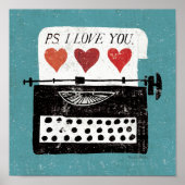  desktop - schrijfmachine poster (Voorkant)