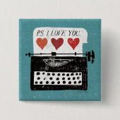  desktop - schrijfmachine vierkante button 5,1 cm (Voorkant)