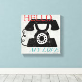  desktop - telefoon canvas afdruk (Insitu (Houten vloer))