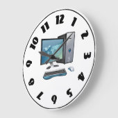 Desktopcomputerklok Grote Klok (Hoek)