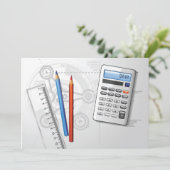 Desktopuitnodigingen van technici kaart (Staand voorkant)