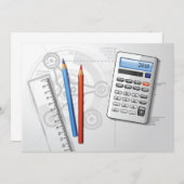 Desktopuitnodigingen van technici kaart (Voorkant / Achterkant)