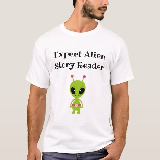 Deskundige Alien Story Reader - schattig voor lera T-shirt (Voorkant)