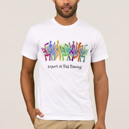 Deskundige bij pap Dansend - Zany Dancers Motif T-shirt (Voorkant)