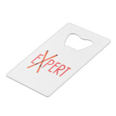 Deskundige Creditkaart Flessenopener (Achterkant Gekanteld)