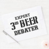 Deskundige derde bierdebater rechthoekige sticker (Envelop)