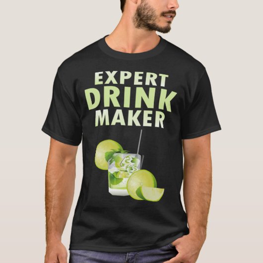 Deskundige Drink Maker Nightclub Bartender Resort  T-shirt (Voorkant)