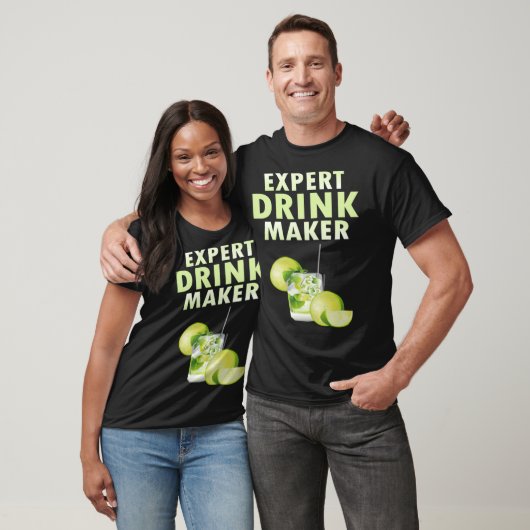Deskundige Drink Maker Nightclub Bartender Resort  T-shirt (Unisex)