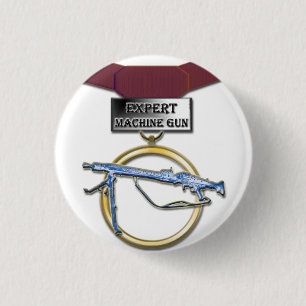 Deskundige machine Gunner-medaille-knop Ronde Button 3,2 Cm