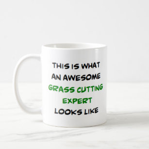 deskundige op het gebied van grassen, geweldige koffiemok