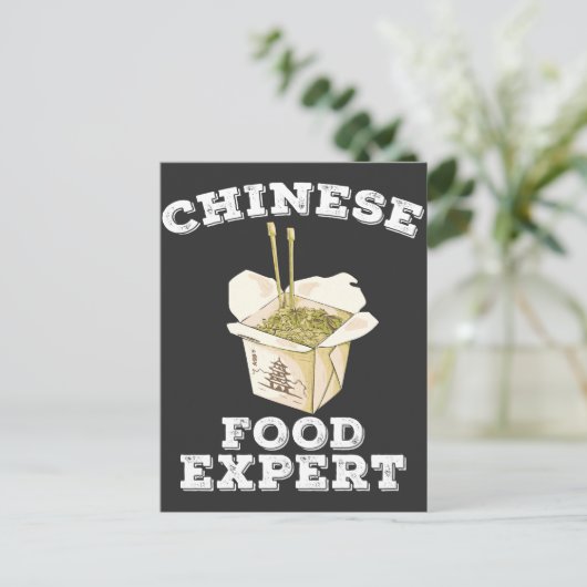 Deskundige van Chinees eten Aziatische noedelliefh Briefkaart (Staand voorkant)