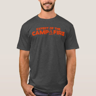 Deskundige van kampeer vuurplaats Camping Deskundi T-shirt