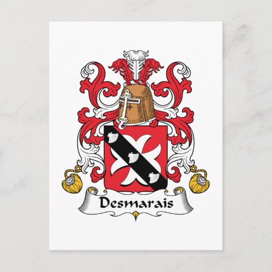 Desmarais Family Crest Briefkaart (Voorkant)