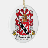 Desmarais Family Crest Keramisch Ornament (Rechts)