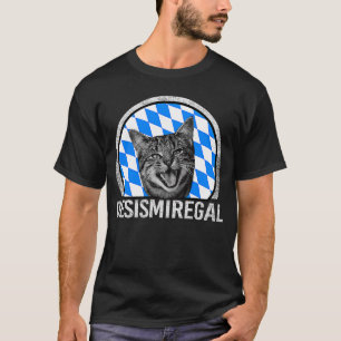 Desmiregal T met German Text Des is mir egal Gra T-shirt