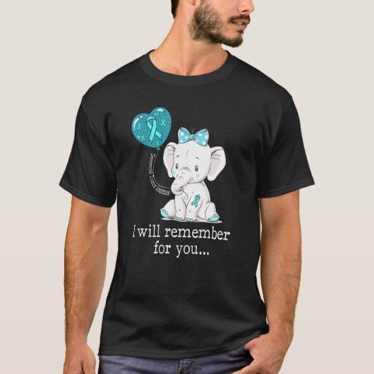 Desmoid Tumor Awareness Elephant T-shirt (Voorkant)
