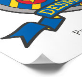 Desmond boys name meaning heraldry shield letter D Poster (Hoek)