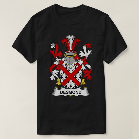 Desmond Coat of Arms Family Crest T-shirt (Design voorkant)