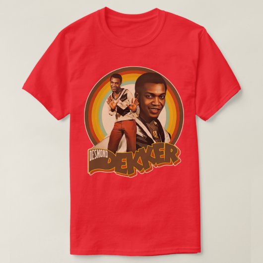 Desmond Dekker Retro Rocksteady Ska Dub T-shirt (Design voorkant)