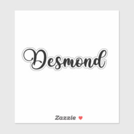 Desmond Naam - Handgeschreven kalligrafie Sticker