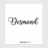 Desmond Naam - Handgeschreven kalligrafie Sticker (Vel)