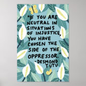 Desmond Tutu Quote Art Poster (Voorkant)