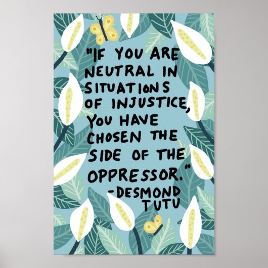 Desmond Tutu Quote Art Poster (Voorkant)