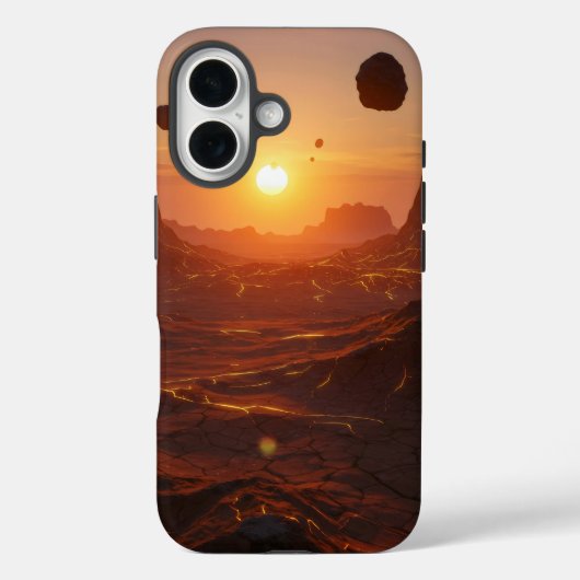Desolaat buitenaards woestijnlandschap Case-Mate iPhone case (Achterkant)