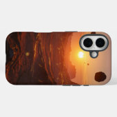 Desolaat buitenaards woestijnlandschap Case-Mate iPhone case (Achterkant (horizontaal))