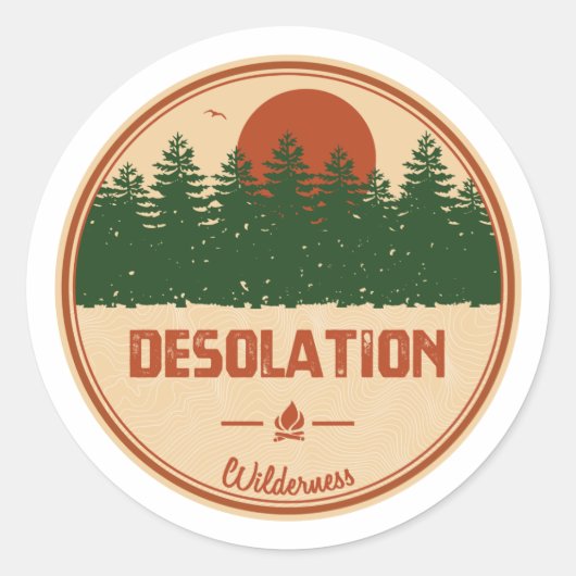 Desolation Wilderness California Ronde Sticker (Voorkant)