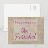 Desondanks bleef ze bestaan briefkaart (Voorkant / Achterkant)