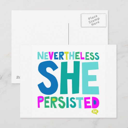 Desondanks bleef ze bestaan briefkaart (Voorkant / Achterkant)