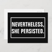 Desondanks bleef ze bestaan briefkaart (Voorkant / Achterkant)